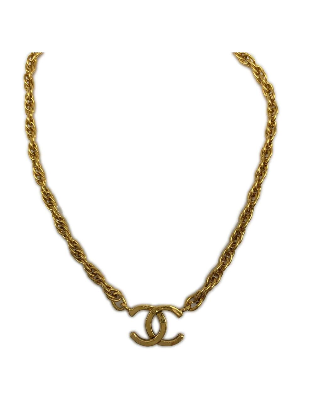 Chanel Cc Logo Chain Pendant Necklace #351376C10B